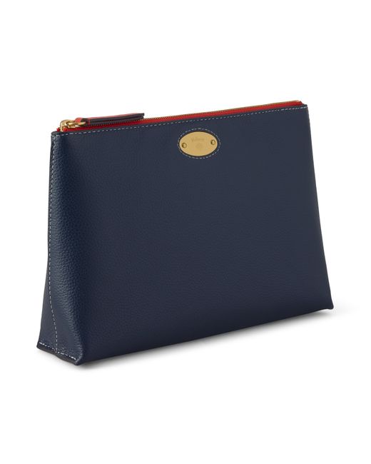 Mulberry Blue Plaque Cosmetic Pouch Night Sky-Coral Oran