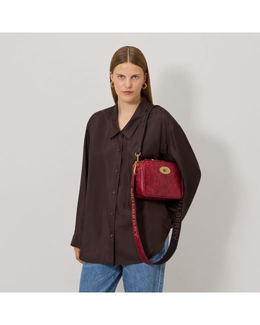 Mulberry Red Darley Camera Bag Apple