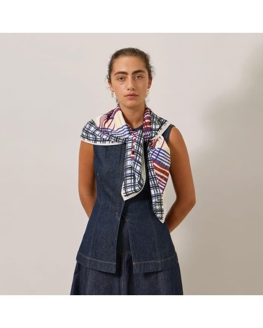 Mulberry Purple Large Square Scarf