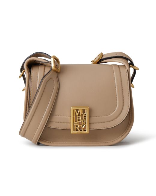 Mulberry Natural Small Sadie Satchel In Maple Silky Calf