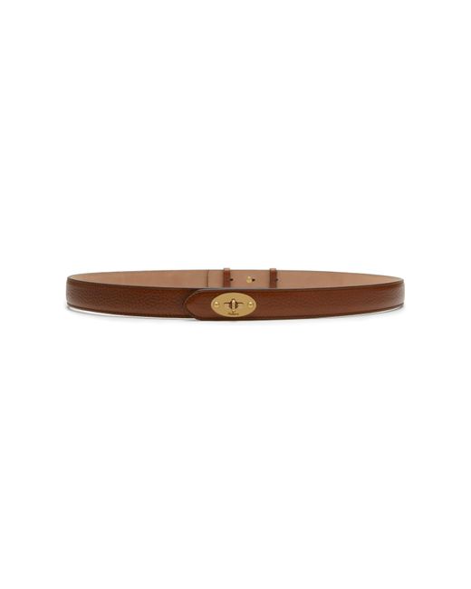 Mulberry Brown Darley Belt In Oxblood Natural Grain Leather