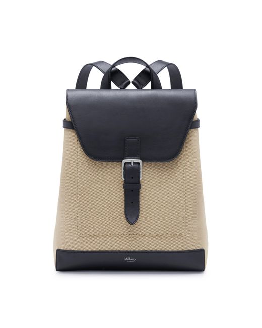 Mulberry Blue Chiltern Backpack In Midnight Canvas And Smooth Calf for men