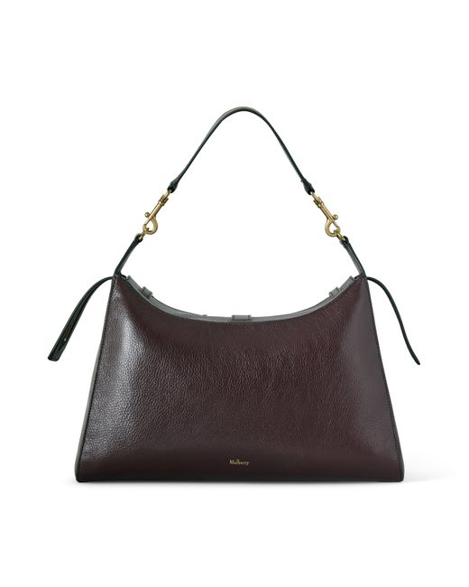 Mulberry Purple Leather Roxanne Shoulder Bag Oxblood