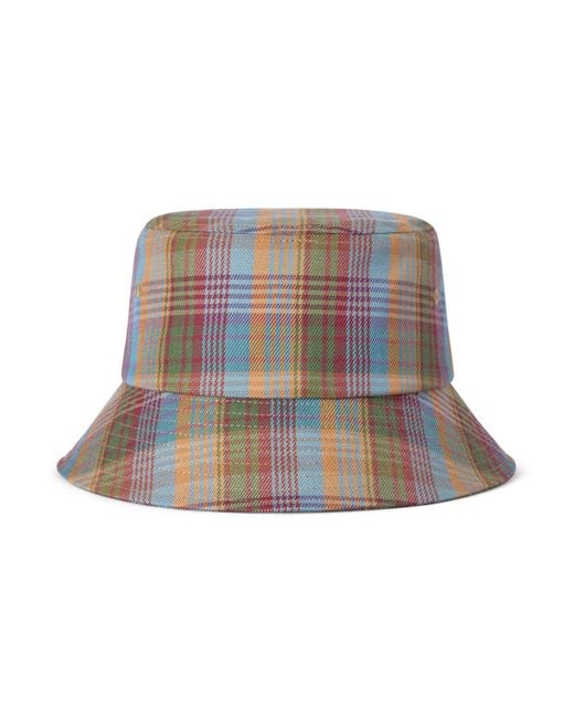 Mulberry Gray Check Bucket Hat Multicolour