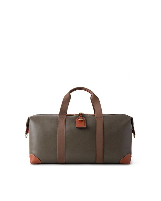 Mulberry Brown Medium Clipper In Mole And Cognac Printed Eco Scotchgrain And Flat Calf