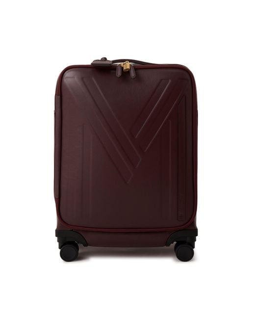 Mulberry Purple Leather 4 Wheel Suitcase Holdalls