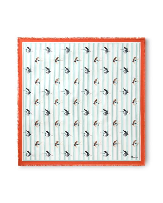 Mulberry Blue Square Scarf
