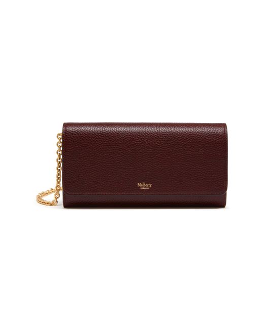 Mulberry Brown Continental Leather Clutch
