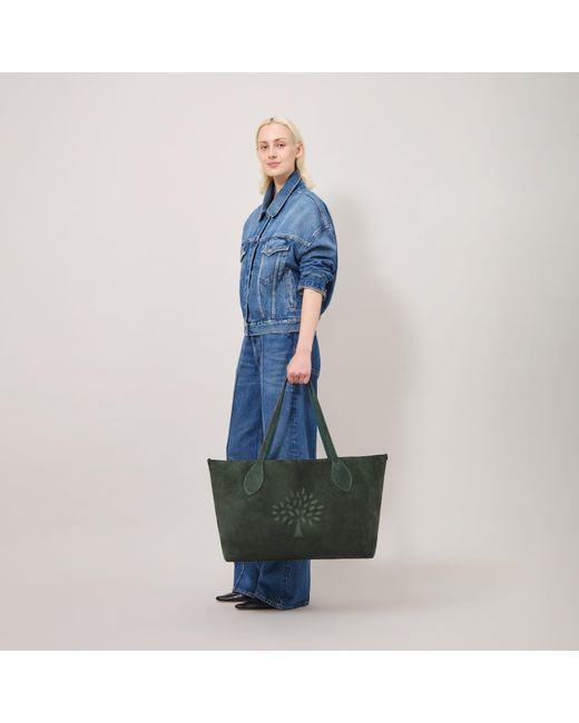 Mulberry Green Oversized Suede Tree Tote