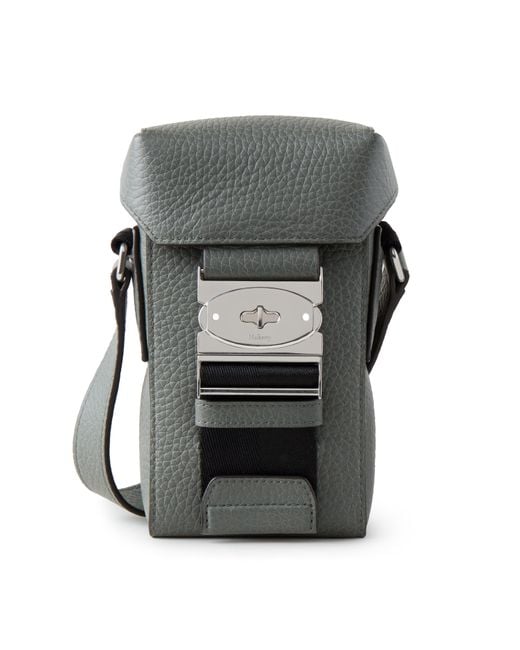 Mulberry Gray Utility Postman's Buckle Phone Messenger for men