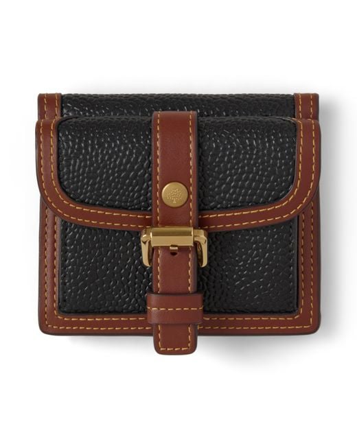 Mulberry Black Roxanne Wallet-Cognac