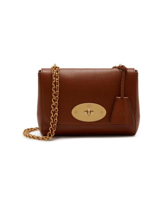 Mulberry Brown Lily Grained-leather Shoulder Bag
