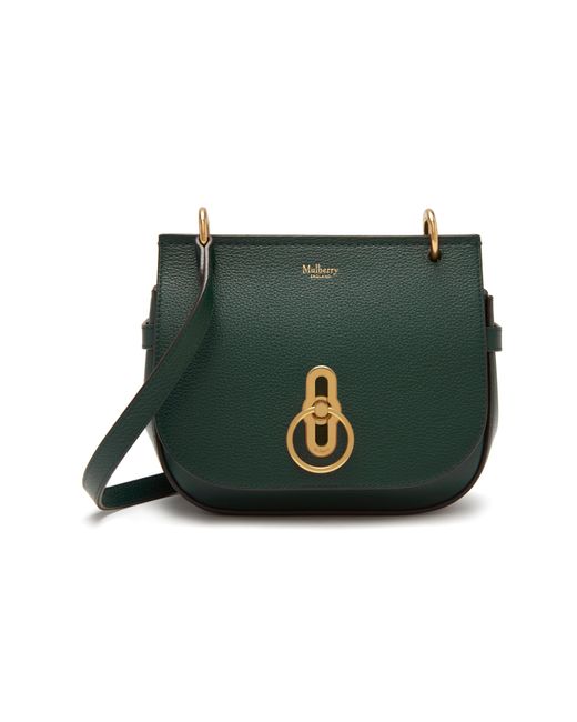 Mulberry Small Amberley Satchel In Green Small Classic Grain | Lyst
