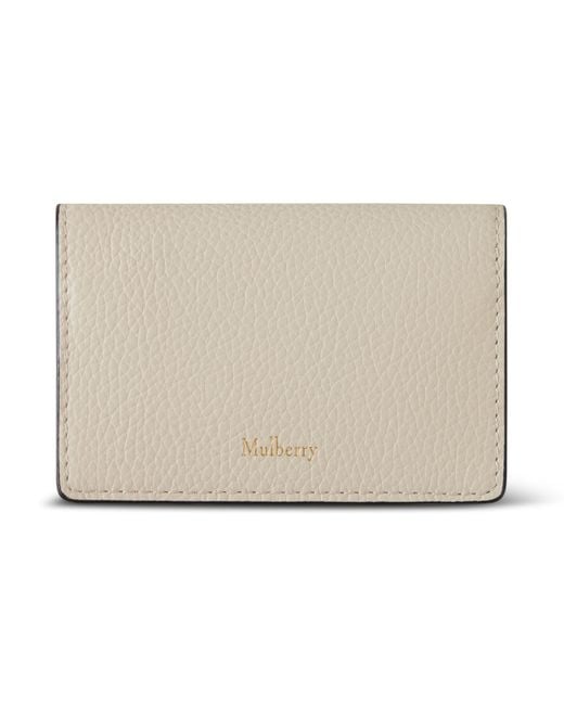 Mulberry Natural Continental Card Case Chalk