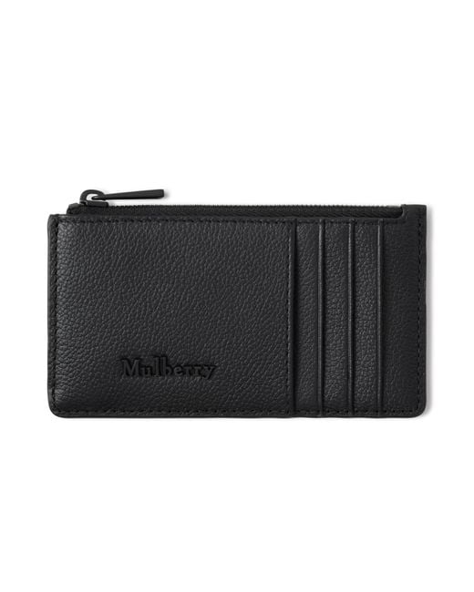 Mulberry Black Farringdon Long Zipped Credit Card Holder for men