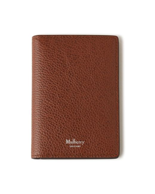 Mulberry Brown Heritage Vertical Card Wallet for men