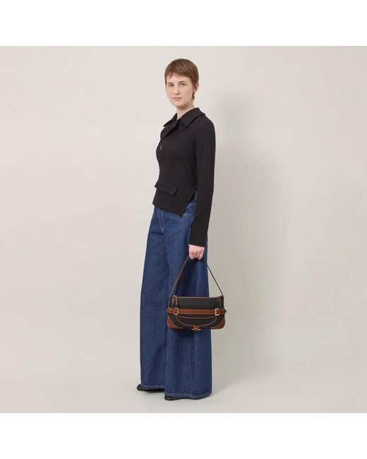 Mulberry Black Lennox Shoulder Bag-Cognac