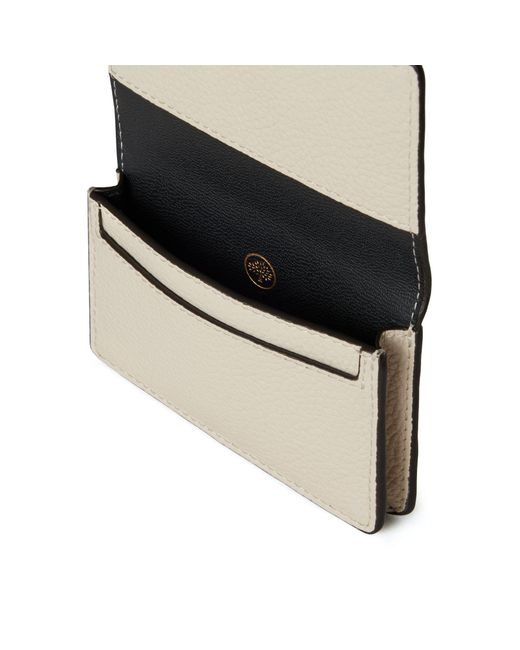 Mulberry Natural Continental Card Case Chalk