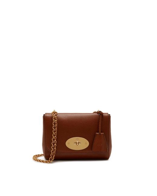 Mulberry Brown Lily Grained-leather Shoulder Bag