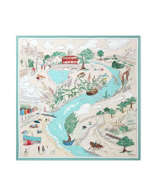 Mulberry Green Large Square Scarf
