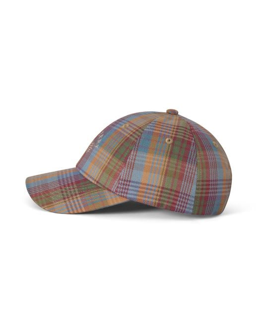Mulberry Multicolor Check Baseball Cap Multicolour