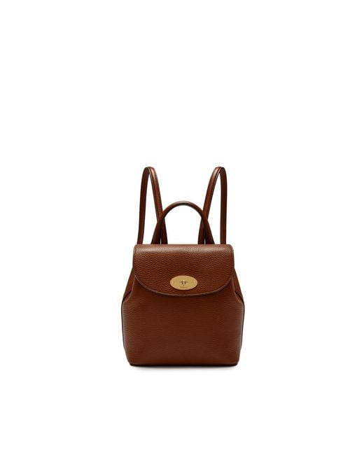 Mulberry Brown Mini Bayswater Backpack In Oak Natural Grain Leather