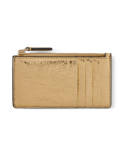 Mulberry Natural Continental Long Zipped Card Holder Somerset