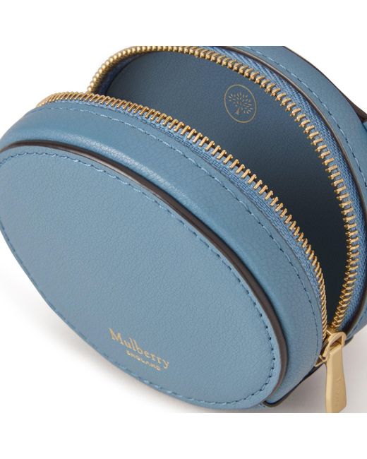 Mulberry Blue Zipped Case Keyring Brighton