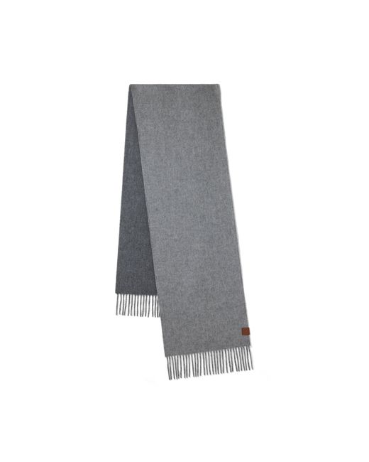 Mulberry Gray Reversible Cashmere Bi-Colour Scarf Melange-Dark Gr