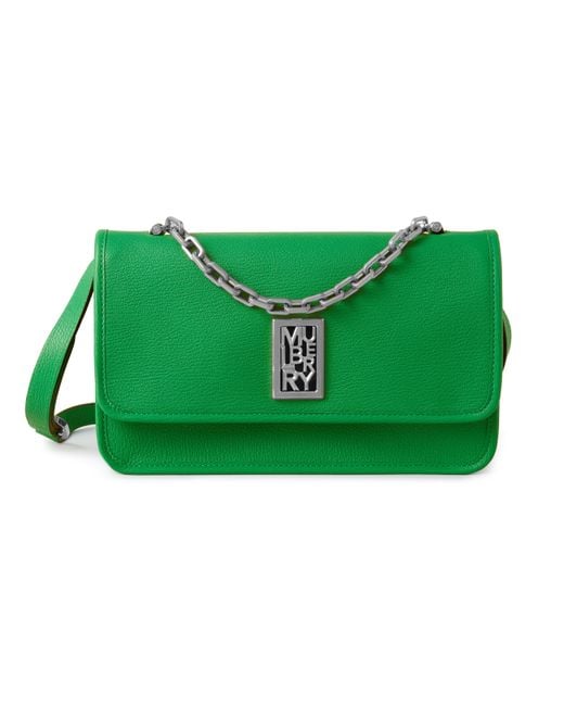 Mulberry Sadie Rectangle In Lawn Green Goat Print Leather | Lyst Canada