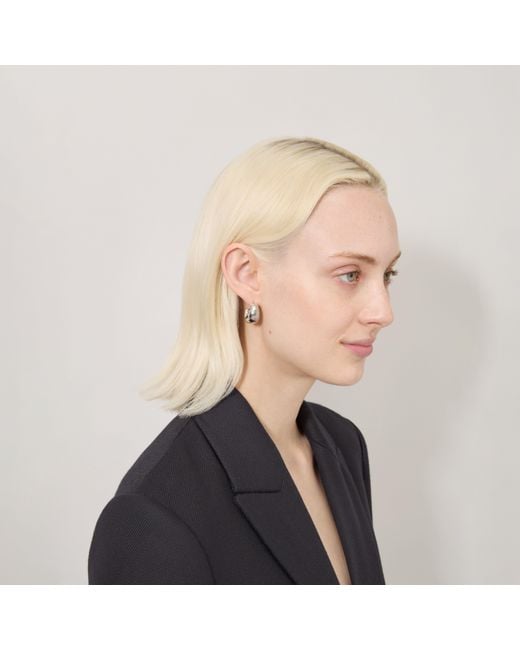 Mulberry Metallic Lana Hoop Earrings New