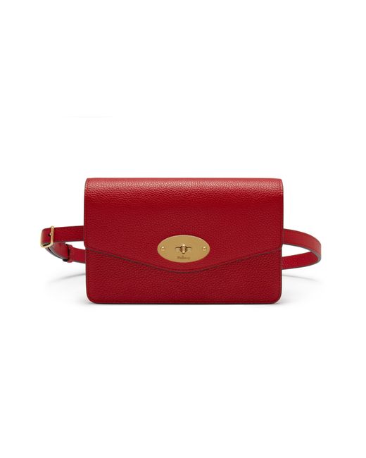 Mulberry Red Darley Belt Bag In Scarlet Small Classic Grain