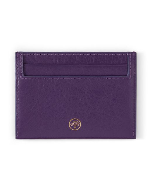 Mulberry Purple Leather Credit Card Slip Amethyst