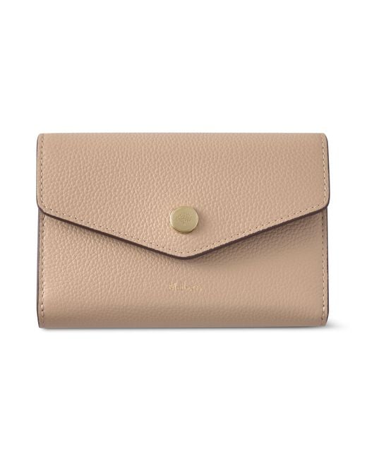 Mulberry Natural Press Stud Wallet Crumpet