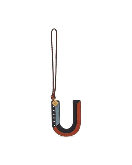 Mulberry Metallic Tri-colour Leather Keyring