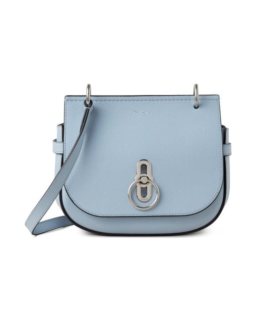 Mulberry Blue Small Leather Amberley Satchel