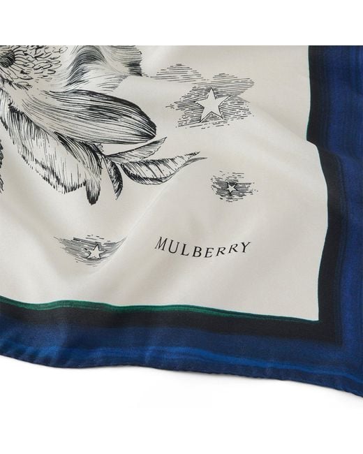 Mulberry Metallic Large Square Scarf