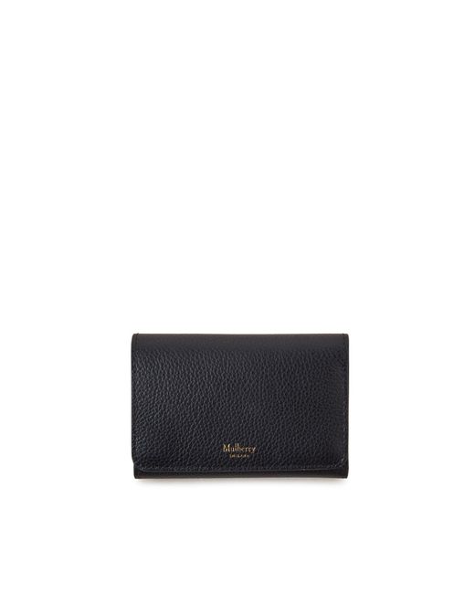 Mulberry Black Continental Trifold
