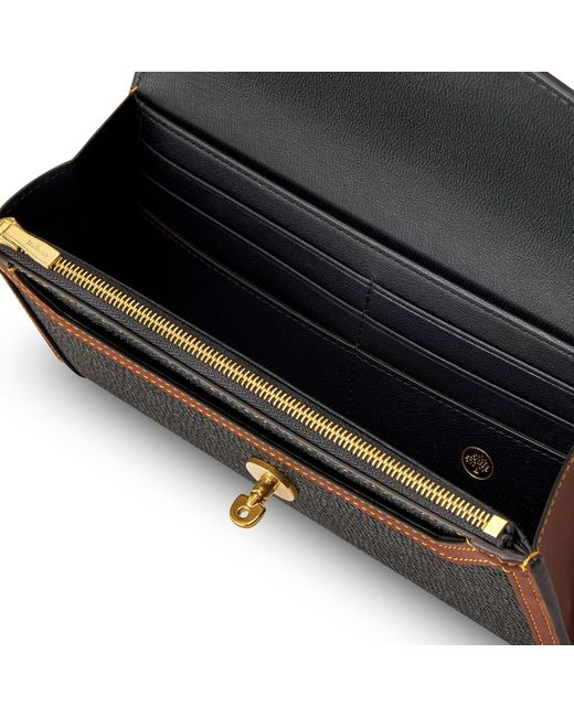 Mulberry Black Darley Wallet-Cognac