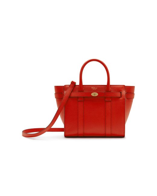 Mulberry Mini Zipped Small Bayswater Bag In Red