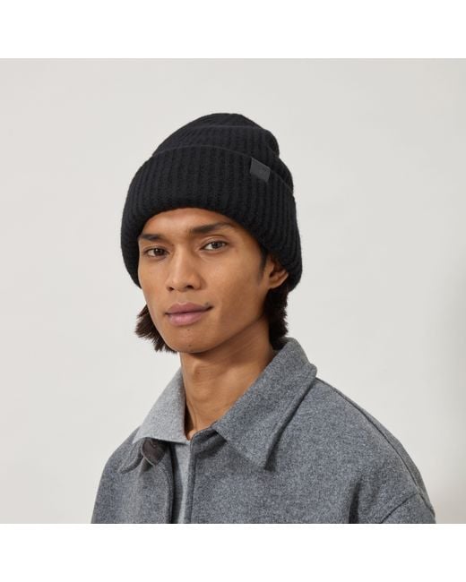 Mulberry Blue Chunky Ribbed Beanie