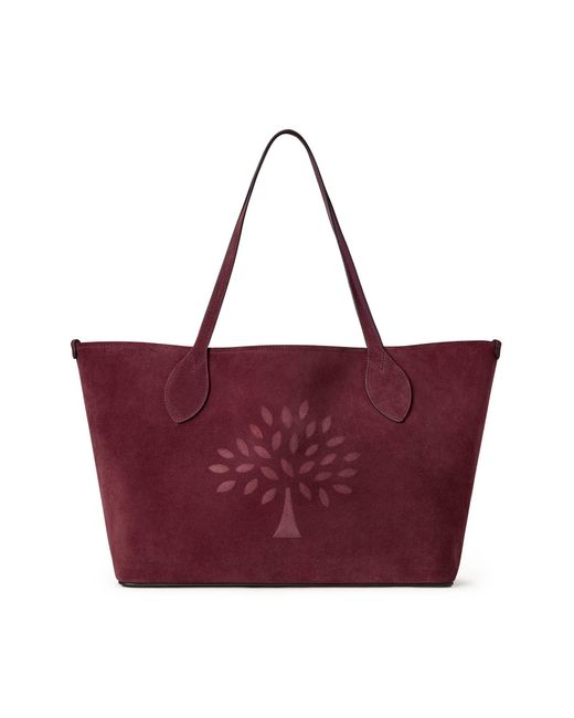 Mulberry Red Suede Tree Tote