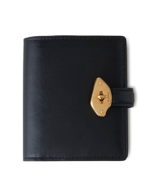 Mulberry Black Lana Compact Wallet