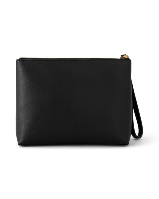 Mulberry Black Leather Zipped Cosmetic Pouch