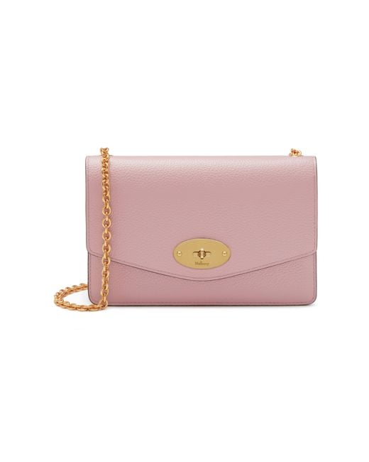 Mulberry Pink Grain Leather Small Darley Bag