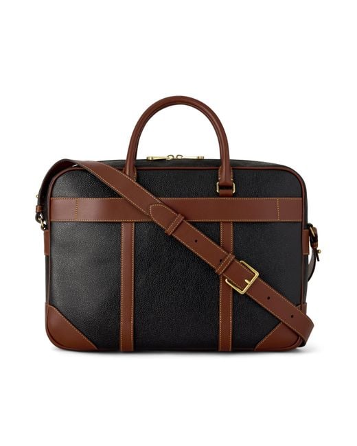 Mulberry Black Heritage Briefcase-Cognac for men