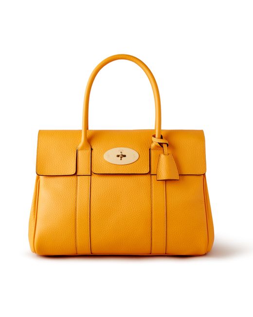 Mulberry Leather Bayswater In Double Yellow Heavy Grain Lyst