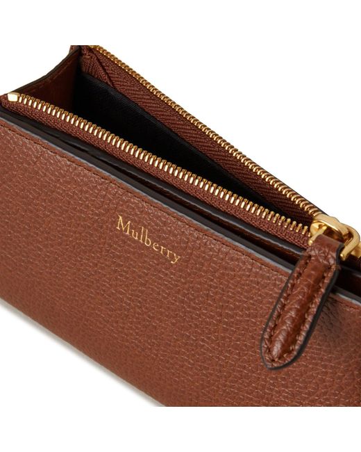 Mulberry Brown Continental Bifold Zipped Wallet