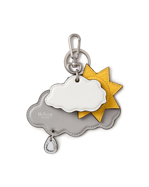 Mulberry Metallic British Park Keyring