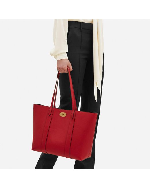 Mulberry Bayswater Tote in Red | Lyst